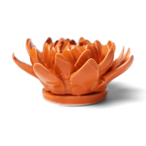 Ceramic Flower Wall Art Dahlia Orange