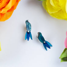 Load image into Gallery viewer, Blue Bird Earrings - SM