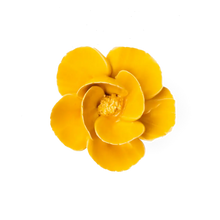 Load image into Gallery viewer, Yellow Poppy Ceramic Flower