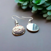 Load image into Gallery viewer, Wood Dangle Earrings Sunset Peaks