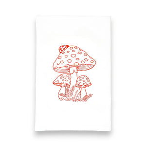 Red Mushroom Toadstool Fly Agaric Kitchen Towel
