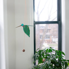 Load image into Gallery viewer, Hummingbird Flying Mobile - Green Ruby Throated