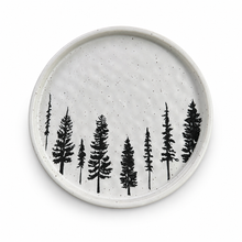 Load image into Gallery viewer, White Evergreen Tree Stoneware Plate