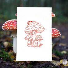 Load image into Gallery viewer, Red Mushroom Toadstool Fly Agaric Kitchen Towel