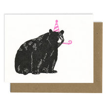 Load image into Gallery viewer, Bear Birthday LETTERPRESS CARD
