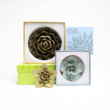 Load image into Gallery viewer, Ceramic Flower Wall Art Green Cabbage Flower