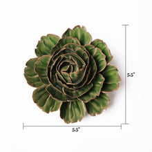 Load image into Gallery viewer, Ceramic Flower Wall Art Green Cabbage Flower
