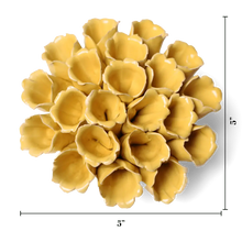 Load image into Gallery viewer, Ceramic Flower Wall Art Polyp Yellow