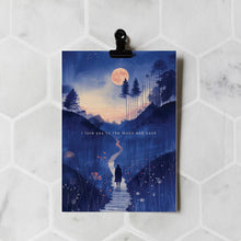 Load image into Gallery viewer, I love you to the moon and back | Love Card