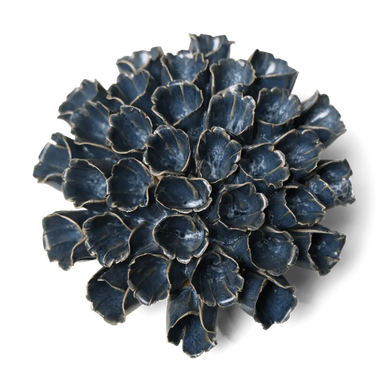 Ceramic Flower Wall Art Polyp Blue