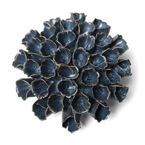 Ceramic Flower Wall Art Polyp Blue