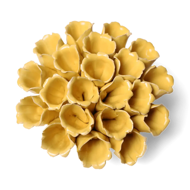 Ceramic Flower Wall Art Polyp Yellow