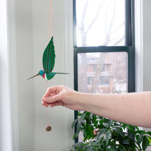 Load image into Gallery viewer, Hummingbird Flying Mobile - Green Ruby Throated