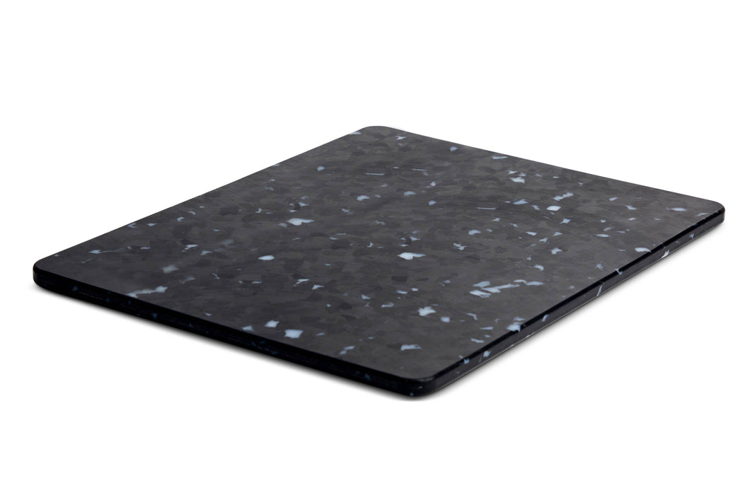 Recycled Plastic Cutting Board M White Confetti on Black