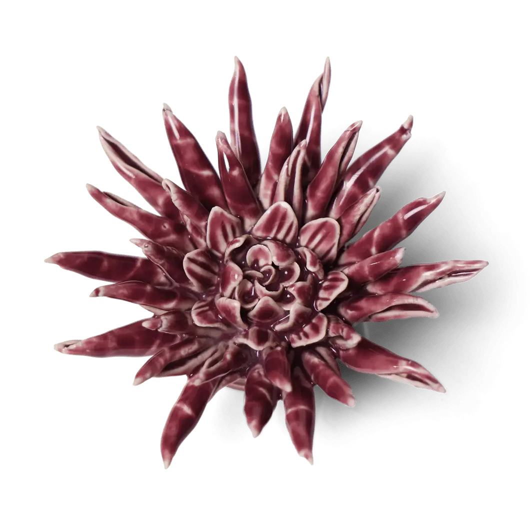 Ceramic Flower Wall Art Flower Purple