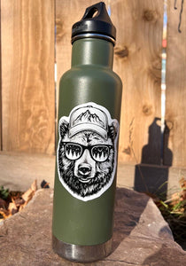 Cool Bear Sticker - animal decal dishwasher safe bears
