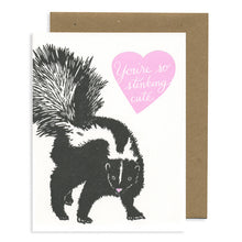 Load image into Gallery viewer, Skunk Love LETTERPRESS CARD