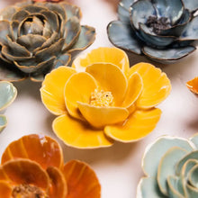 Load image into Gallery viewer, Yellow Poppy Ceramic Flower