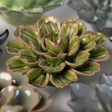 Load image into Gallery viewer, Ceramic Flower Olive Petunia