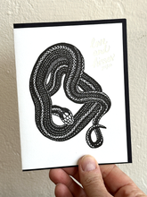Load image into Gallery viewer, Darker Things - Snake LETTERPRESS CARD
