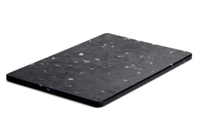 Recycled Plastic Cutting Board Small White Confetti on Black