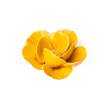 Load image into Gallery viewer, Yellow Poppy Ceramic Flower
