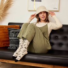 Load image into Gallery viewer, Socks that Give Books  (Ivory Hieroglyphics)