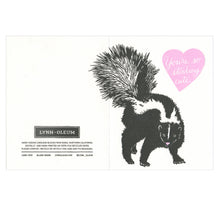 Load image into Gallery viewer, Skunk Love LETTERPRESS CARD