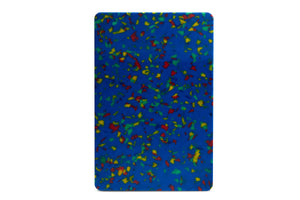 Recycled Plastic Cutting Board Small Confetti on Blue