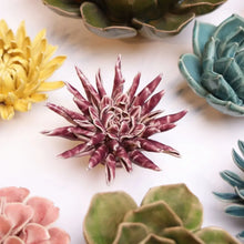 Load image into Gallery viewer, Ceramic Flower Wall Art Flower Purple