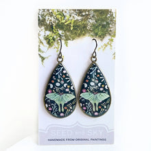 Load image into Gallery viewer, Luna Moth Teardrop Earrings