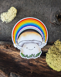 Porcini Mushroom Pride Sticker