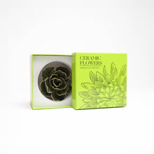 Load image into Gallery viewer, Ceramic Flower Wall Art Green Ranunculus