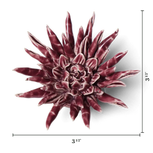 Load image into Gallery viewer, Ceramic Flower Wall Art Flower Purple