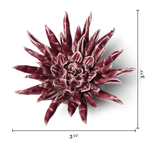 Ceramic Flower Wall Art Flower Purple