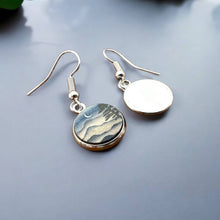 Load image into Gallery viewer, Wood Dangle Earrings Nightfall Pines