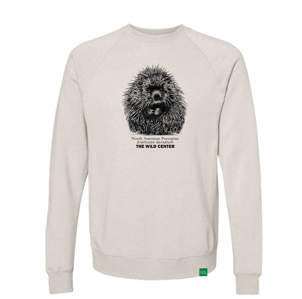 Porcupine Pencil Sketch Crew Sweatshirt
