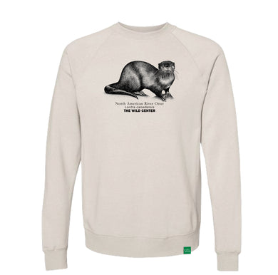 River Otter Pencil Sketch Crew Sweatshirt