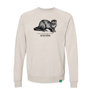 River Otter Pencil Sketch Crew Sweatshirt