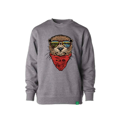 Youth Otter With Sunglasses Sweatshirt