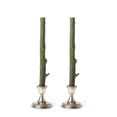 Stick Candles Cedar Pair