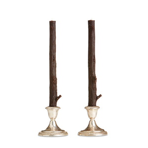 Stick Candles Cedar Pair