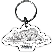 Load image into Gallery viewer, Recycled Wood Troll Keychain