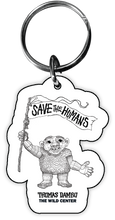 Load image into Gallery viewer, Recycled Wood Troll Keychain