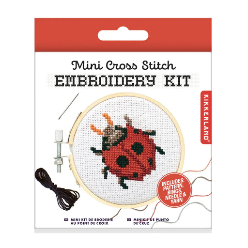 Cross Stitch Ladybug Embroidery Kit