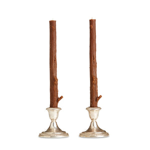 Stick Candles Cedar Pair