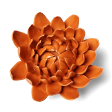 Load image into Gallery viewer, Ceramic Flower Wall Art Dahlia Orange
