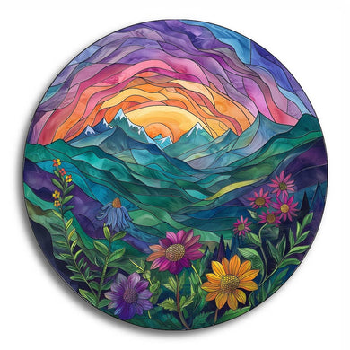 Colorful Mountains Sticker - dishwasher safe