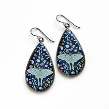 Load image into Gallery viewer, Luna Moth Teardrop Earrings