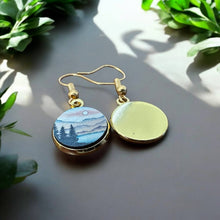 Load image into Gallery viewer, Forest Wood Dangle Earrings Twilight Tree